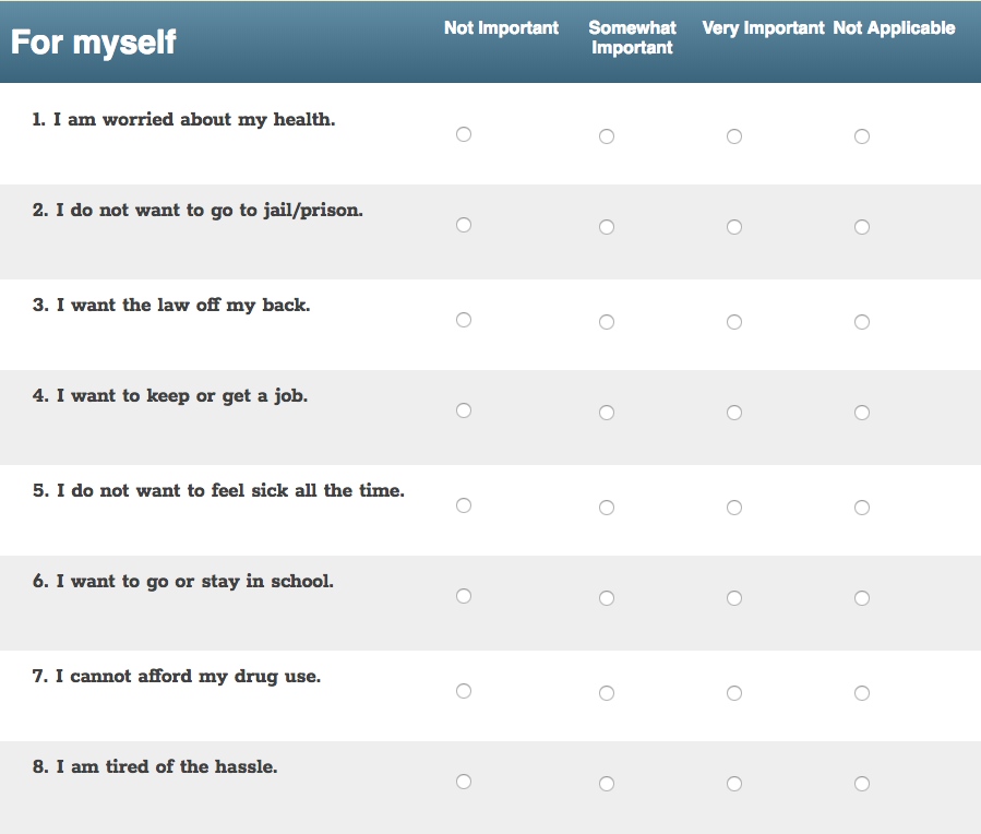opioid recovery tool self quiz AOC